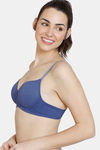 Zivame Glitter Straps Padded Non Wired 3/4th Coverage T-Shirt Bra - Deep Cobalt — thumbnail 4